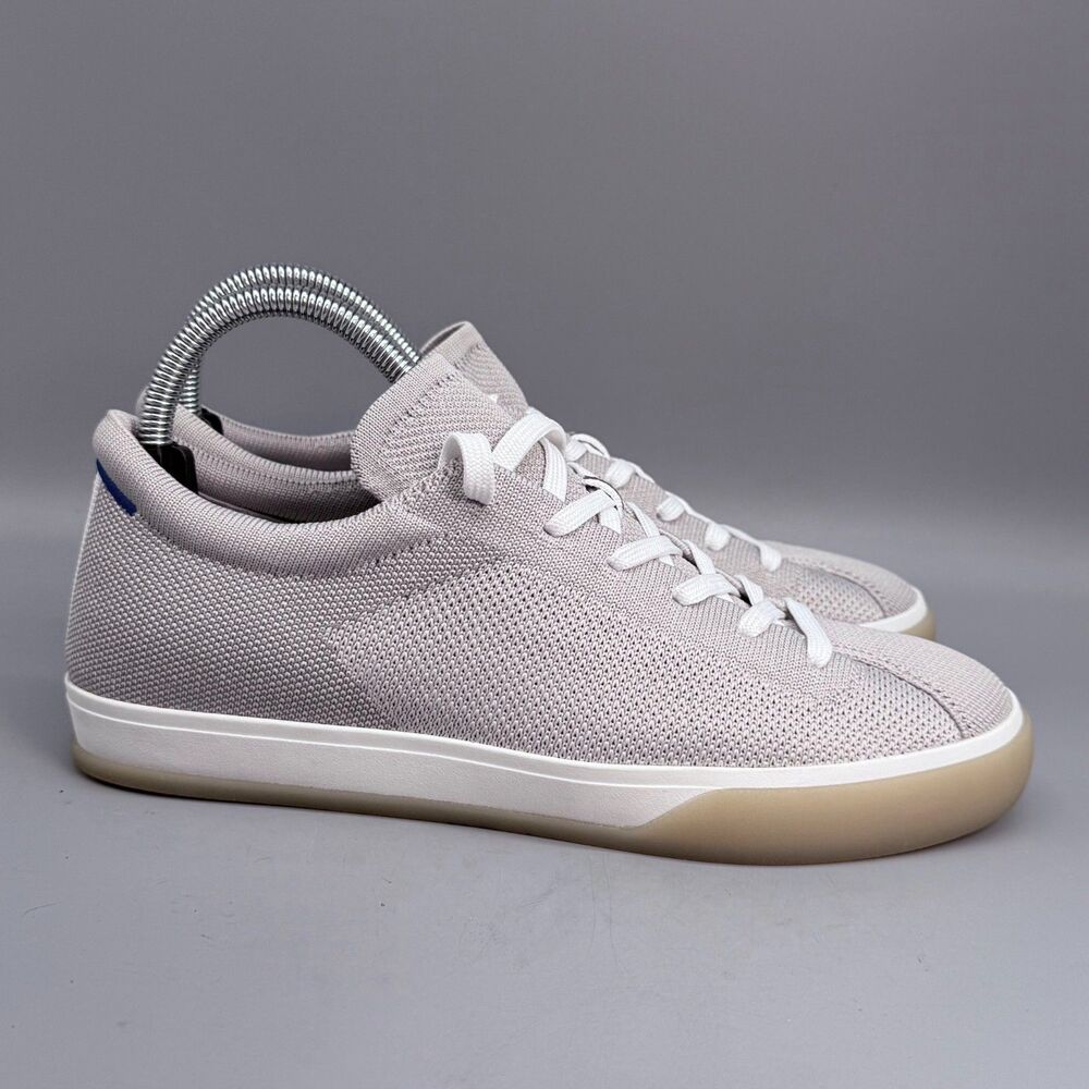 Rothy's The Lace Up Sneakers Womens 9.5 Storm Gray Knit Casual Low Comfort Shoes